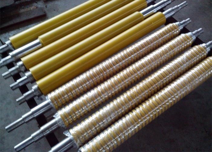 High Precision Rubber Coated Rollers Good Elasticity For Woodworking Machinery